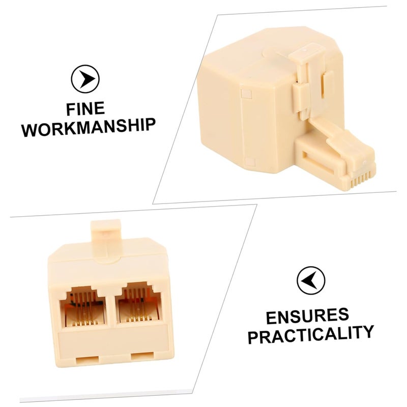 NUOBESTY 10 قطعة مقسم هاتف مزدوج التوصيل محول حائط لتمديد خط أرضي سهل التركيب - Image 2